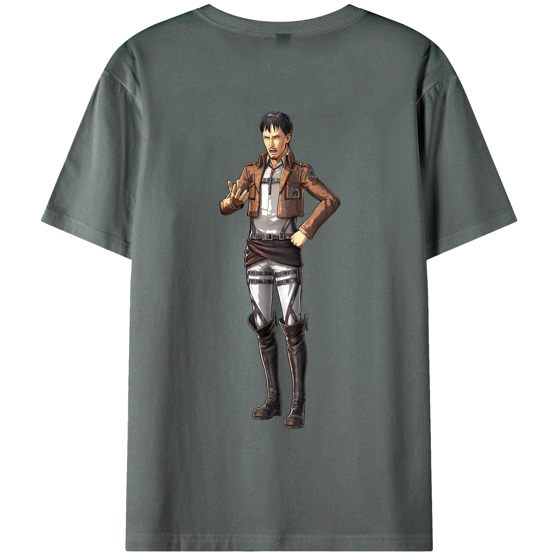 （画像用） 進撃の巨人 Attack on Titan 綿100％ メンズ半袖Tシャツ（バックプリント） 通気性